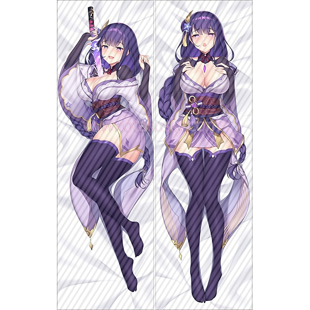 Genshin Impact Dakimakura Baal Raiden Shogun Body Pillow Case 11