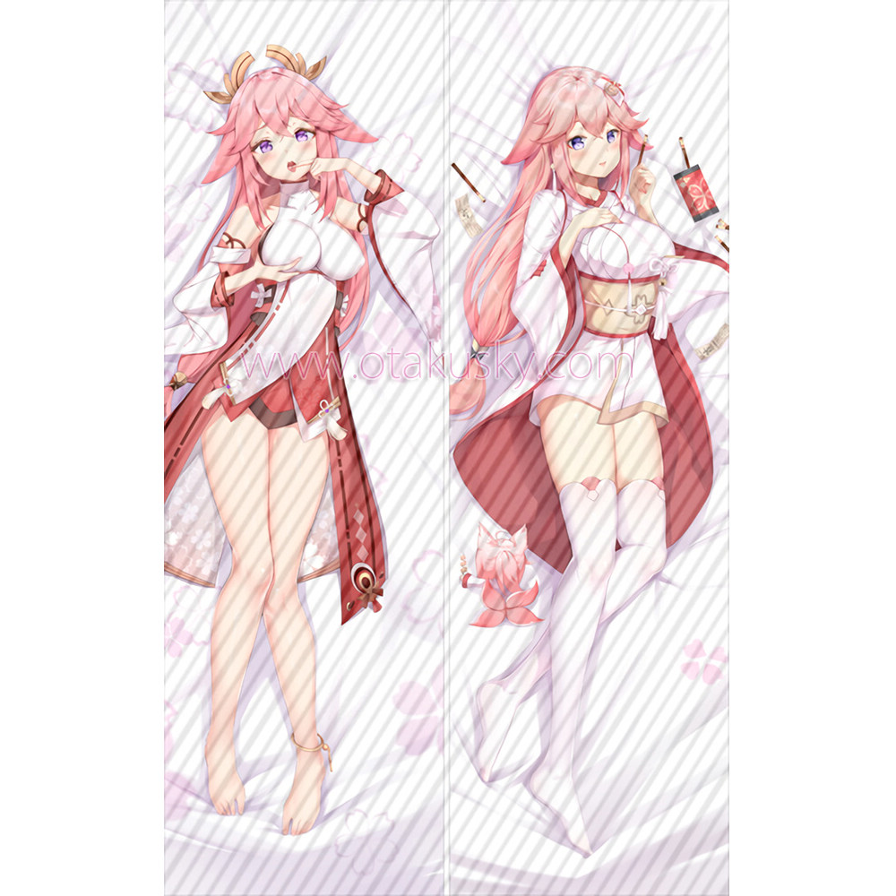 Genshin Impact Dakimakura Yae Miko Body Pillow Case 04