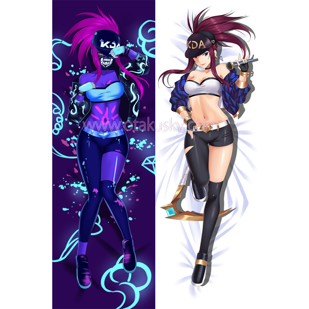 League of Legends Dakimakura Akali Body Pillow Case 02