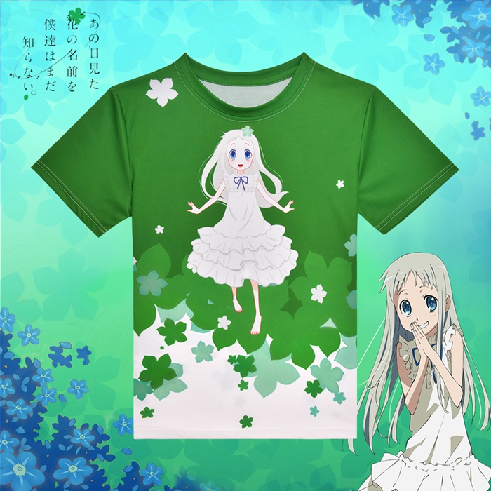 Anohana The Flower We Saw That Day Meiko Honma Anime Full Print T-Shirt