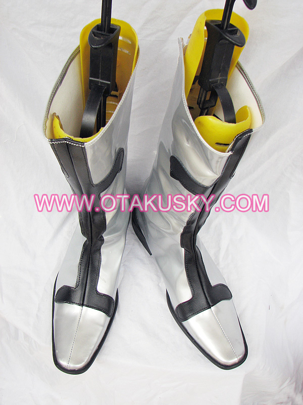 Mashin Hero Wataru White Cosplay Boots - Click Image to Close