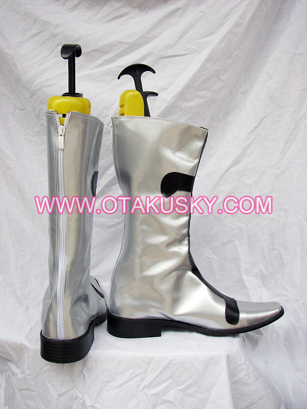 Mashin Hero Wataru White Cosplay Boots - Click Image to Close