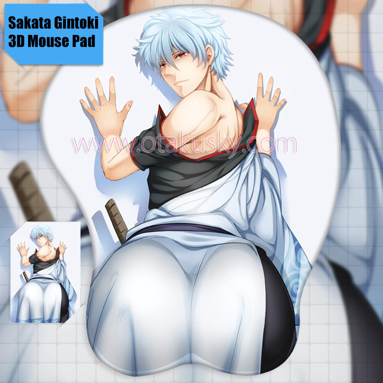 2way Gintama Sakata Gintoki Anime 3D Mouse Pad Mat Wrist Rest