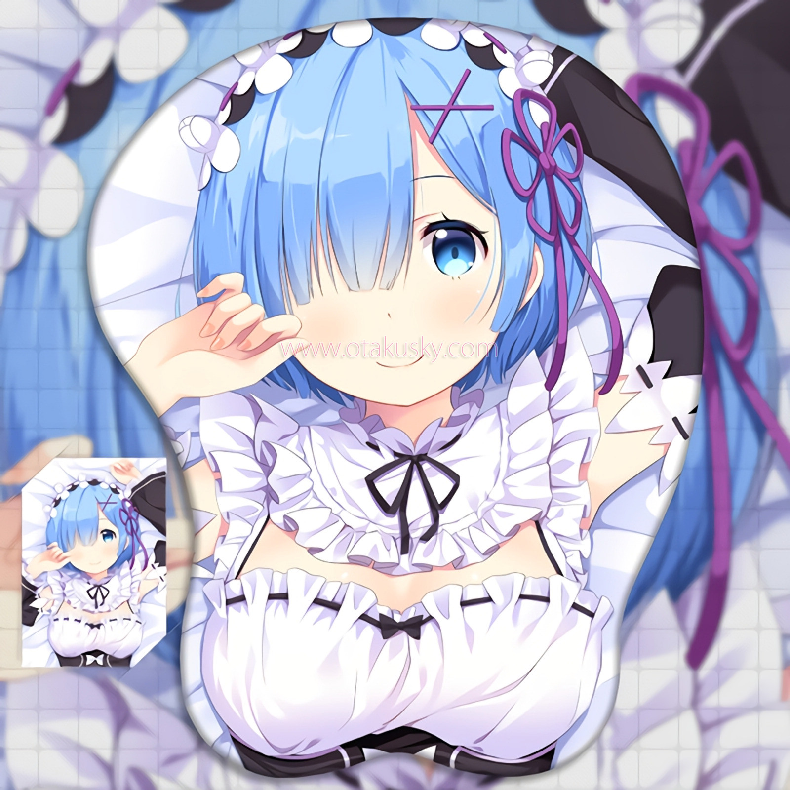 2way Re:Zero Rem Anime 3D Mouse Pad Mat Wrist Rest [Rem] - $35.00