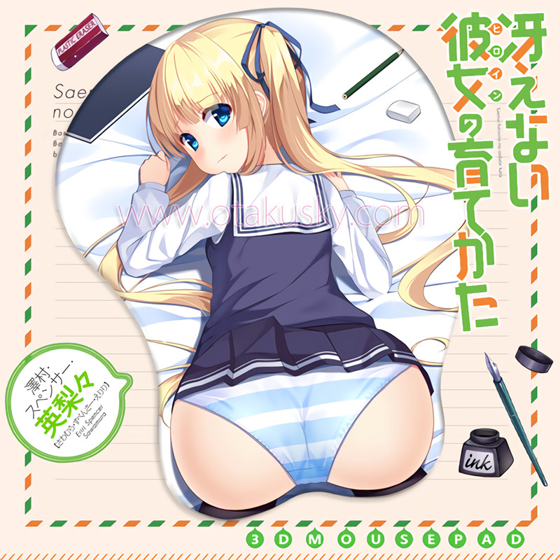 2way Saekano How to Raise a Boring Girlfriend Eriri Spencer Anime 3D Mouse Pad Mat Wrist Rest 02