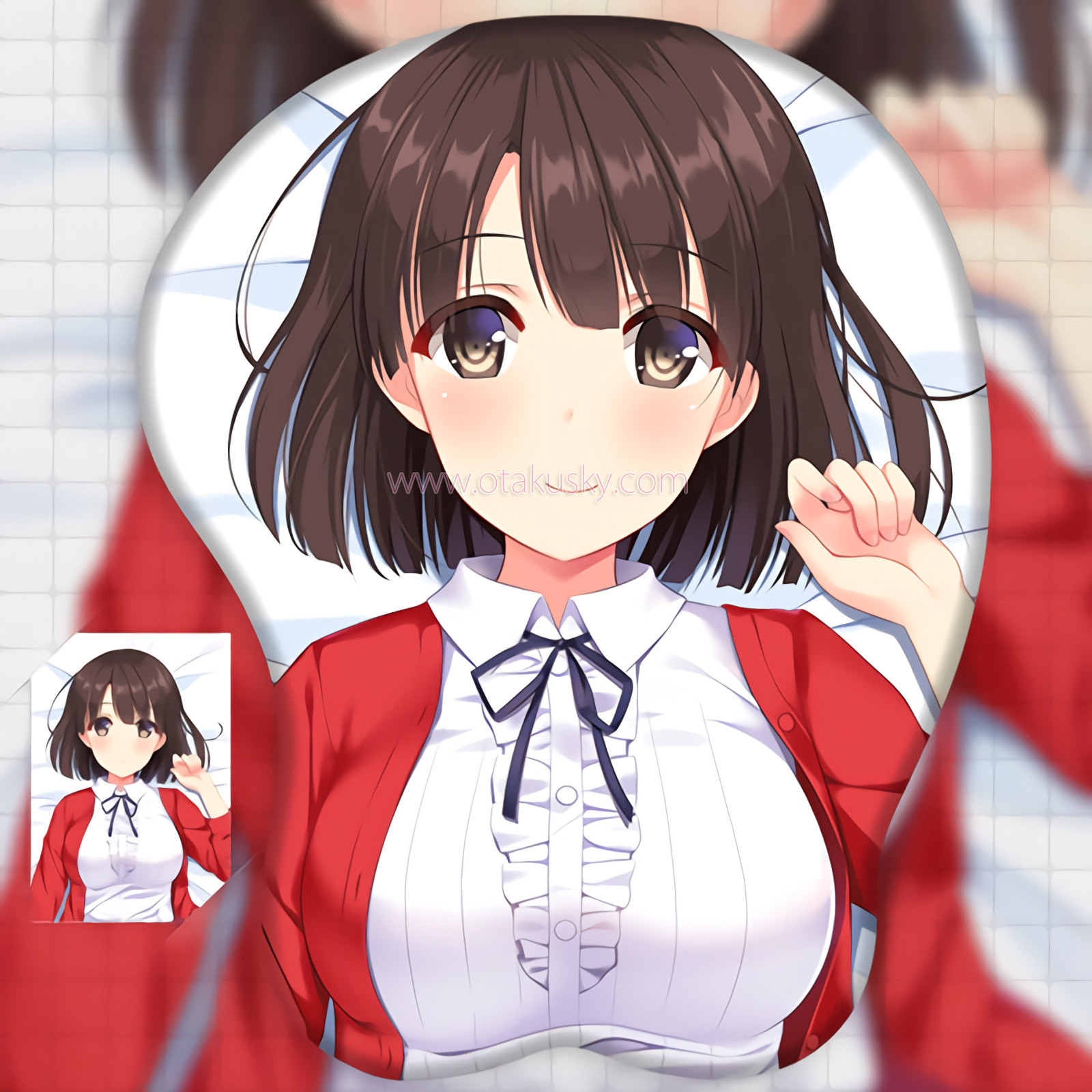 2way Saekano How to Raise a Boring Girlfriend Megumi Katou Anime 3D Mouse Pad Mat Wrist Rest 02